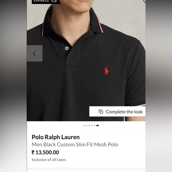 Polo Ralph Lauren Slim Fit Polo T Shirt - Black - Picture 10 of 12
